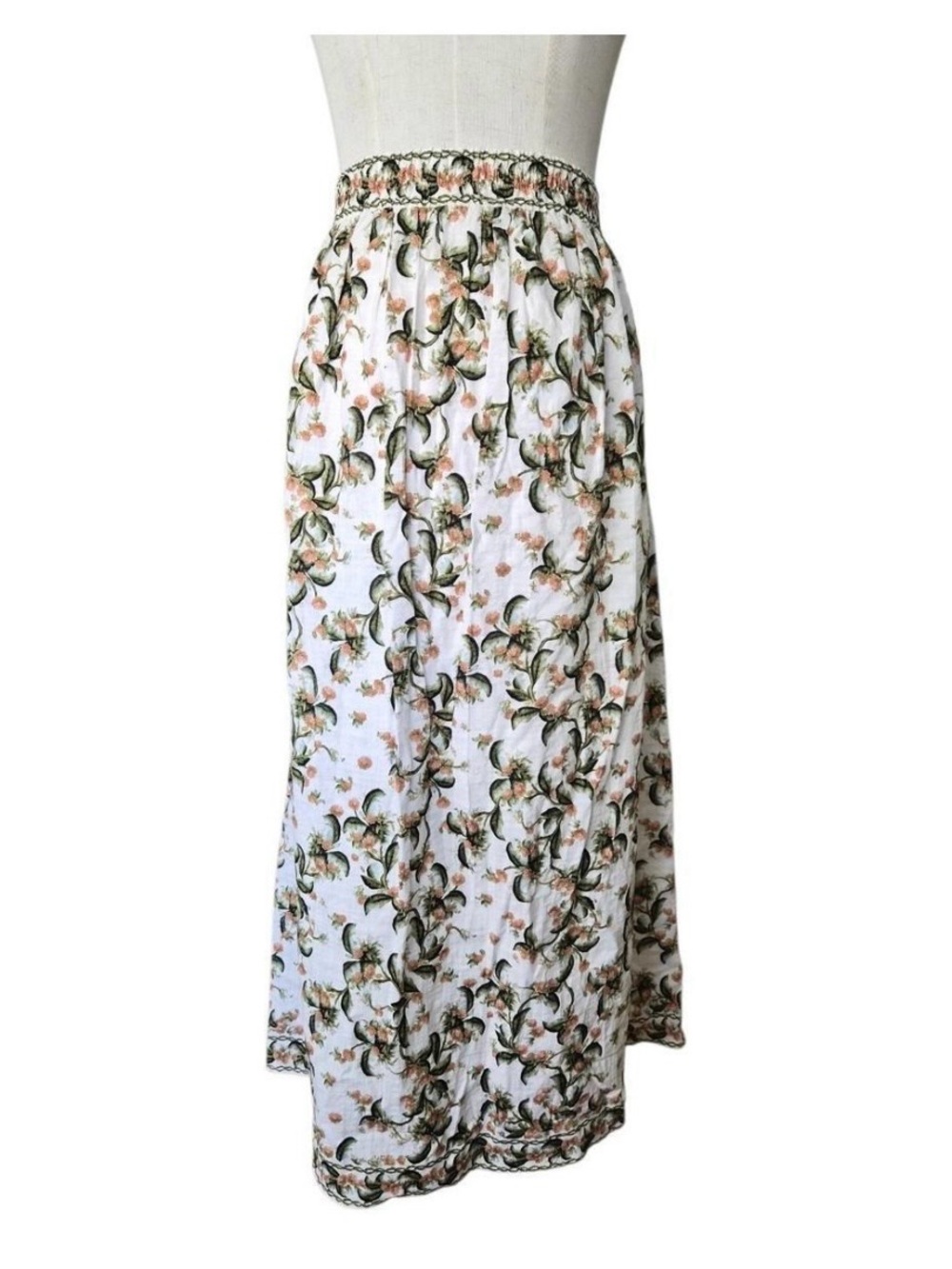 Max Studio Women's White Floral Maxi Skirt